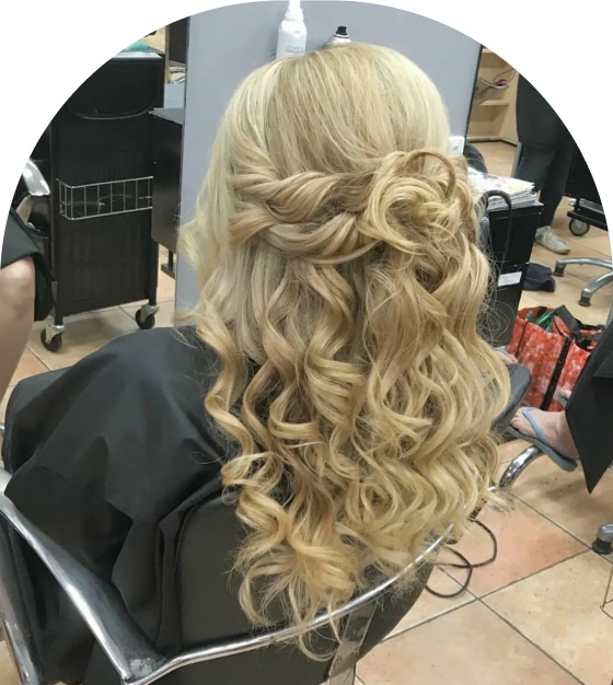 A Pretty Blonde Curly Hair — Hair Salon in Darwin, NT
