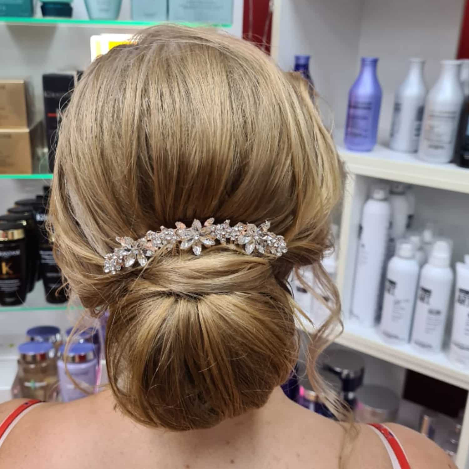 Bridal Style Hair Bun with Clip — Hair Salon in Darwin, NT