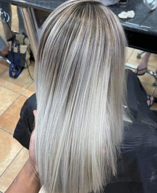 Beautiful Straight Blonde Hair — Hair Salon in Darwin, NT