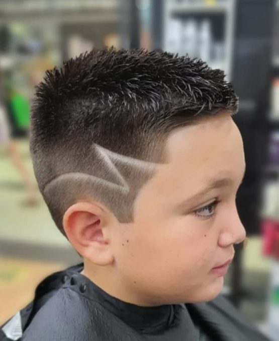 Kids Cut with Lightning Symbol Design — Hair Salon in Darwin, NT